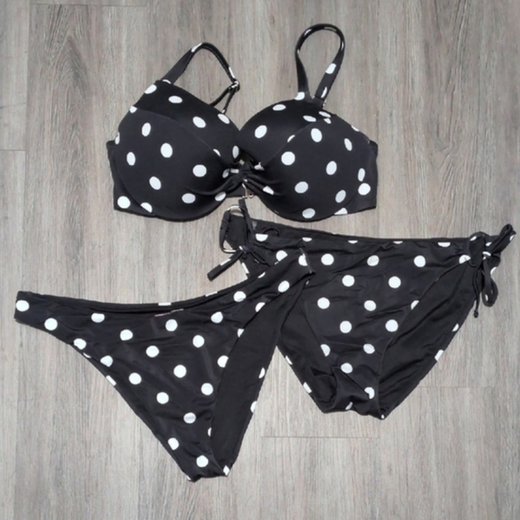 Victoria's Secret Twist Front Bikini Set Side Tie & Brazillian Bottoms 40DD XXL - Picture 2 of 12